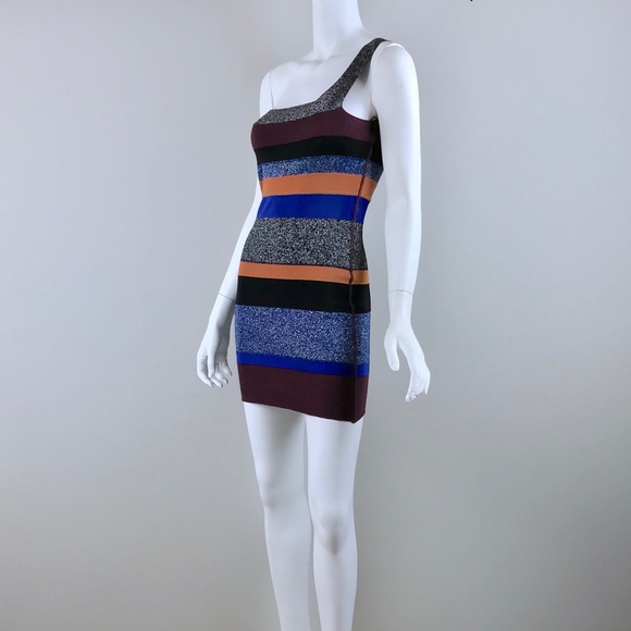 {M Missoni} Metallic Stripe Knit Bandage Dress - Picture 3 of 8
